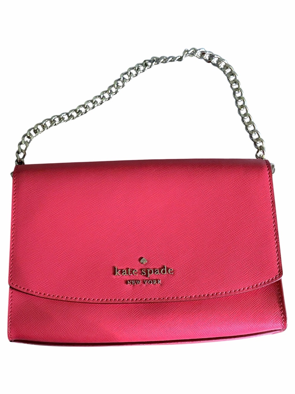 Kate Spade Carson Saffiano Leather Convertible Crossbody Pink Ruby EUC